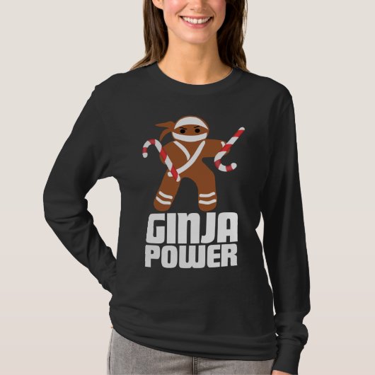 T-shirt Funny Ginja Power Cute Noël Cookie Gingerbrea (Devant)