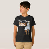 T-shirt Funny Giraffe Ghost Boo Shirt Cute Animal Hallowee (Devant entier)