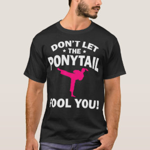 T-shirt Funny Girl Karate Design Kids Women Kickboxing Bla
