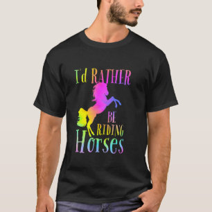 T-shirt Funny Girls Équitation & Course de Cheval Cheval A