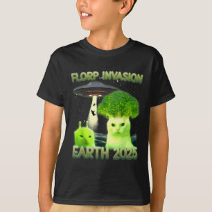 T-shirt Funny Glerp Glorp Funny Alien Chat Mème Vintage T-