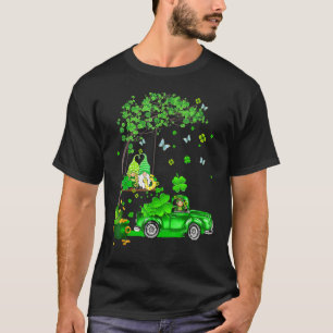 T-shirt Funny Gnome Green Truck Joyeux St Patrick S Day