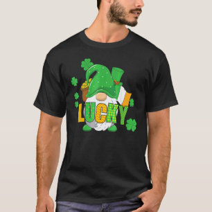 T-shirt Funny Gnome Lucky St Patrick's Day Shamrock irland