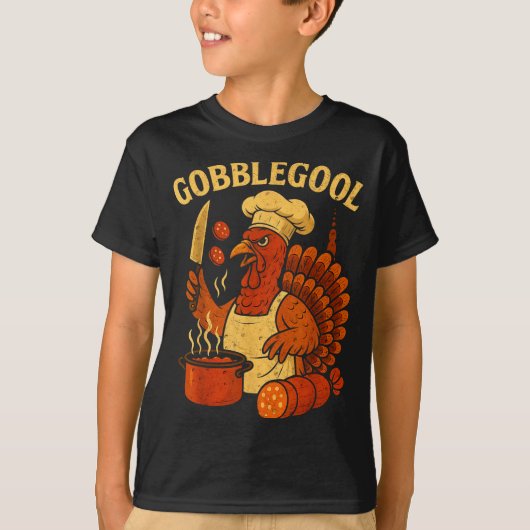 T-shirt Funny Gobbol Italian Gobble Turkey Day Fall Thanks (Devant)