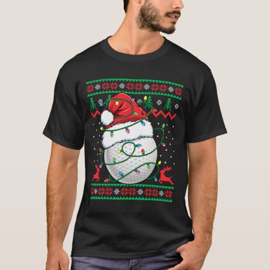 T-shirt Funny Golf Ugly Christmas Sweater Womens Mens Golf (Devant)