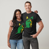 T-shirt Funny Good Boys Dinosaur Hugging a Giraffe Movie F (Unisexe)