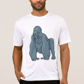 T-shirt Funny Gorilla Cool Bleu Ape Animal Design (Devant)