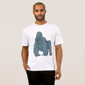 T-shirt Funny Gorilla Cool Bleu Ape Animal Design (Devant entier)