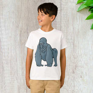 T-shirt Funny Gorilla Cool Bleu Ape Animal Design