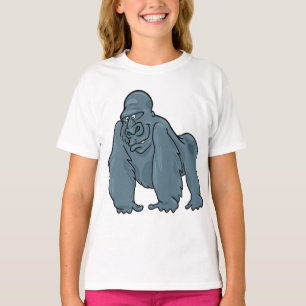 T-shirt Funny Gorilla Cool Bleu Ape Animal Design