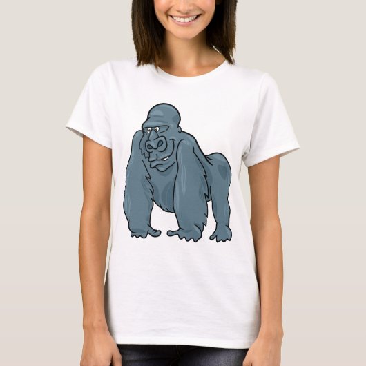 T-shirt Funny Gorilla Cool Bleu Ape Animal Design (Devant)