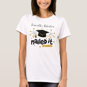 T-shirt Funny Grad 2023 L'a cloué Graduation Personnalisée