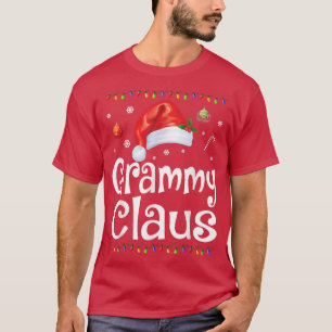 T-shirt Funny Grammy Claus Pajamas de Noël Père Noël Cadea
