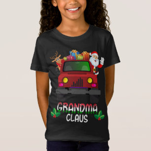 T-Shirt Funny Grand-mère Claus Camion de Noël Père Noël Re