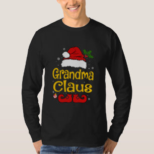 T-shirt Funny Grand-mère Claus Pyjamas de Noël Père No