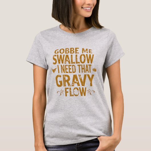 T-shirt Funny Gravy Flow Thanksgiving Typography Gif (Devant)