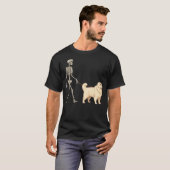 T-shirt Funny Great Pyrenees Skeleton Dog Walking Hallowee (Devant entier)