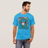 T-shirt Funny Greedy Monster mangeant de la crème glacée (Devant entier)