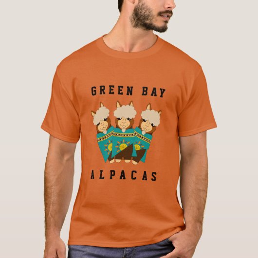 T-shirt Funny Green Bay Alpacas (Devant)