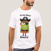 T-shirt Funny Green Quirky Pirat Design Humour original (Devant)