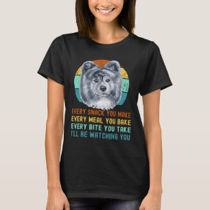 T-shirt Funny Grey Akita Inu ou Kuma Inu Chien Chaque Snac