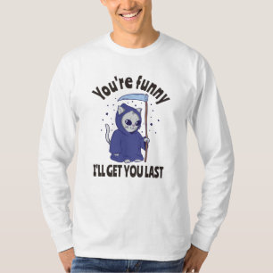 T-shirt Funny Grim Reaper Cat Halloween Costume