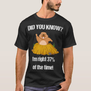 T-shirt Funny Groundhog Day GiftWeatherman Statistiques