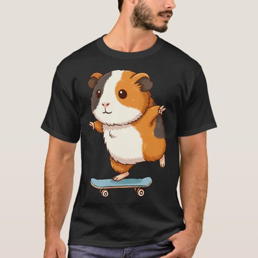 T-shirt Funny Guinea G Skater Skateboard Ballerina Zoo Boy (Devant)