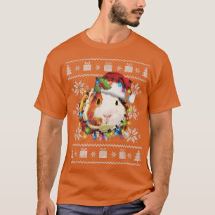 T-shirt Funny Guinea Pig Christmas Reindeer Christmas Ligh