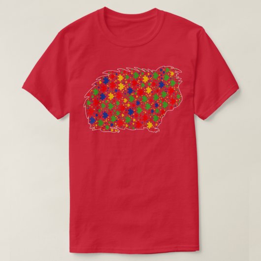 T-shirt Funny Guinée Pig Animals Puzzle Pieces Autism Awar (Design devant)
