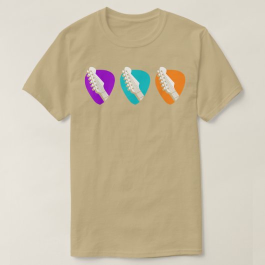 T-shirt Funny Guitar Color (Design devant)
