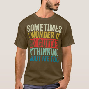 T-shirt Funny Guitare Rétro Guitariste Jazz Guitare Acoust