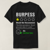 T-shirt Funny Gym Entraînement Burpees Ne Recommande Pas 1 (Design devant)