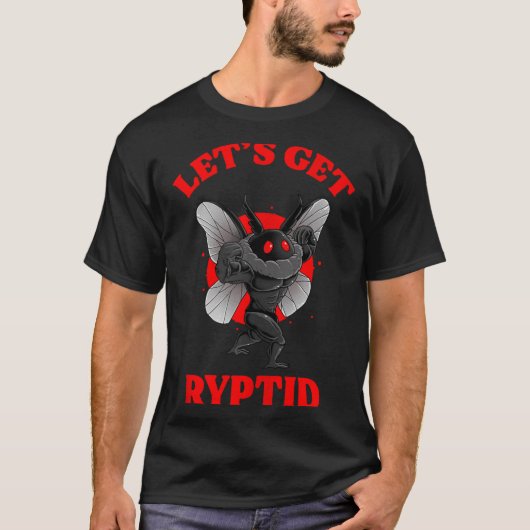 T-shirt Funny Gym Mothman Shirt Cryptid Let's Get Ryptid G (Devant)