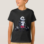 T-shirt Funny Gym Panda Bodybuilder Poids Motivati (Devant)