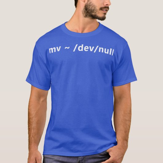 T-shirt Funny Hacker Humour mv dev null Linu (Devant)