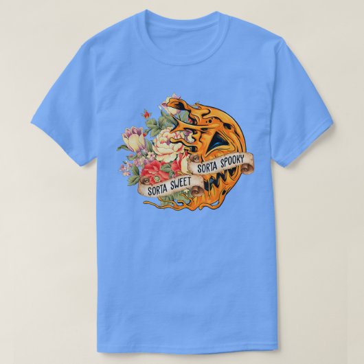 T-shirt Funny Halloween Automne Citrouille Fleur Sorta Swe (Design devant)