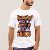 T-shirt Funny Halloween Boo Shirts Ghost Pun (Devant)