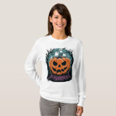 T-shirt Funny Halloween Citrouille Éffrayant (Devant entier)