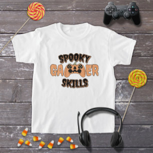 T-shirt Funny Halloween Citrouille Video Gamer Contrôleur