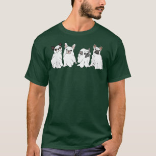 T-shirt Funny Halloween Costume French Bulldog Ghost 