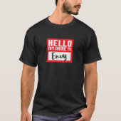T-shirt Funny Halloween Costume Hello My Name is Envy Pun (Devant)