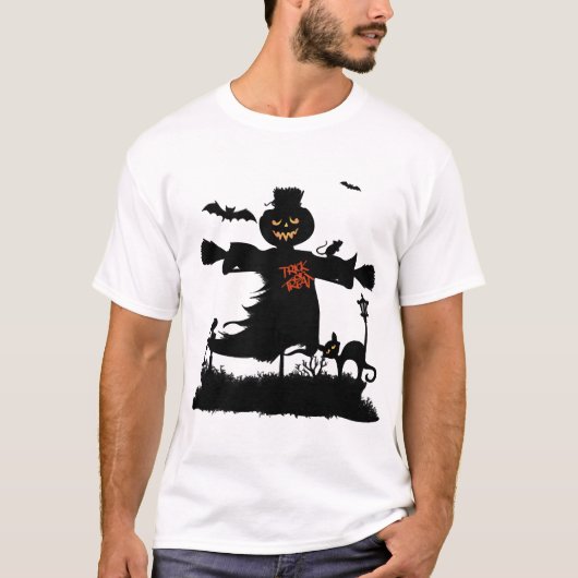 T-shirt Funny halloween design with scarecrow (Devant)