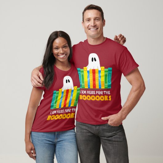 T-shirt Funny Halloween Enseignant Ghost Livres Lecture (Unisexe)