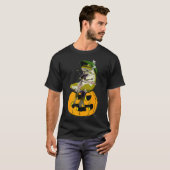 T-shirt Funny Halloween Frog Citrouille Samurai Frog (Devant entier)