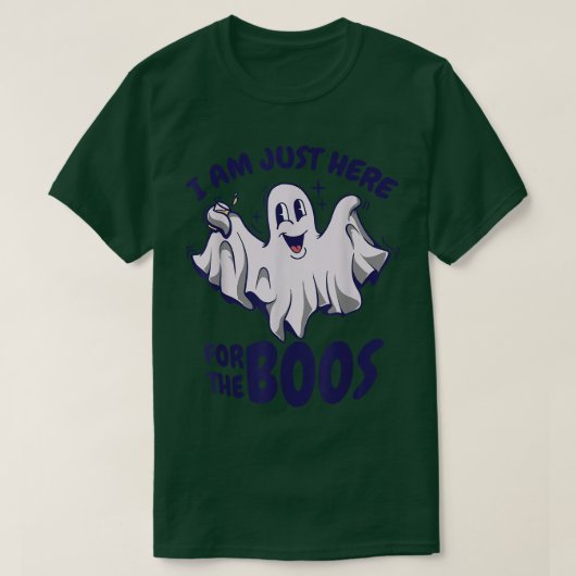 T-shirt Funny Halloween Ghost dit que je suis juste ici po (Design devant)