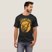 T-shirt Funny halloween Howl-o-ween beautiful wolf howling (Devant entier)