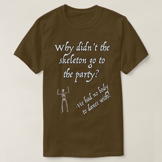 T-shirt Funny Halloween Skeleton 2519 (Design devant)