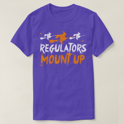 T-shirt Funny Halloween Sorcière régulateur Monter (4) (Design devant)