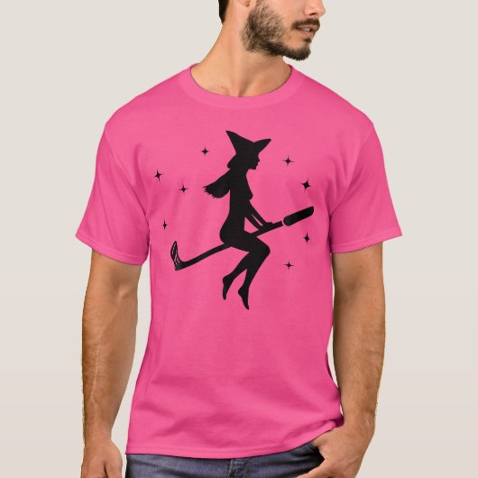 T-shirt Funny Halloween Witch Golf Stick Shirt Women Golfe (Devant)